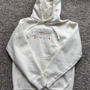 Happiness Project Yellow Embroidered Hoodie